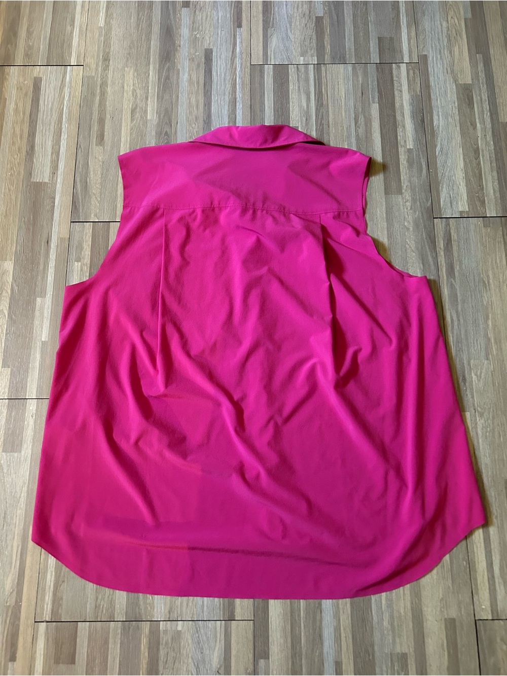 Athleta Everlast Tank Sleeveless Button-Front Blouse in Hot Pink Size XL - Picture 8 of 9